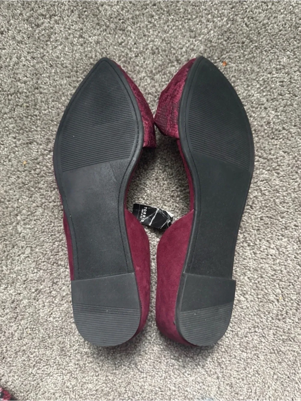 torrid Women's Burgundy Lace D'Orsay Pointed Flats